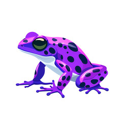 Vibrant Purple Poison Dart Frog Pose