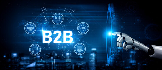 AI artificial intelligence enhances B2B strategy with smart tools and virtual assistants to optimize communication, streamline operations, and improve business market efficiency. Vouch