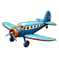 Airplane Sticker Illustration Isolated Design