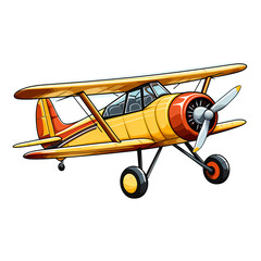 Airplane Sticker Design Isolated Illustration