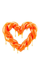 Melted Cheese Heart Shape.