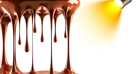 Molten Chocolate Sauce Dripping Down.