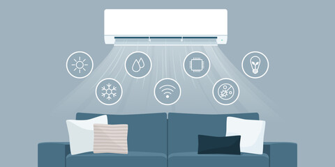 AC split system in the living room
