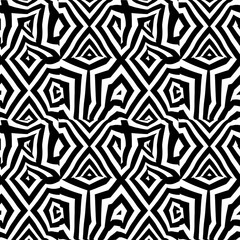Op art geometric pattern, repeating black and white shapes