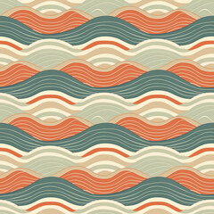 Soft geometric waves pattern, minimal curvature, modern design