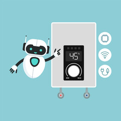 AI robot and electric water heater