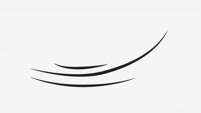 Seamless looping hand drawn wind, wave and airflow doodle animation with smooth, gentle motion. Minimal line art overlay suitable for explainer videos, transitions, weather visuals, UI animation