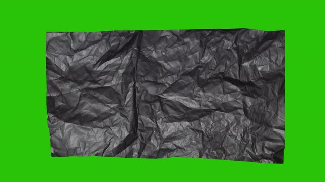 Wide crumpled translucent film banner, stop-motion animation for modern lower-third titles. Great for interviews and promos. Alpha channel or green-screen key.