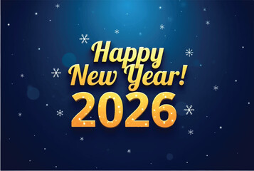 Happy new year 2026 celebration background. Happy new year Greeting. 