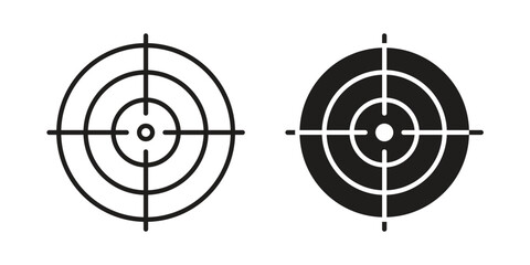 Aim icons set in multiple style collection