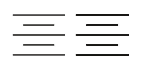 Align center icons set in multiple style collection