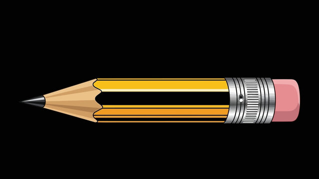 pensil in vector form with blackground 