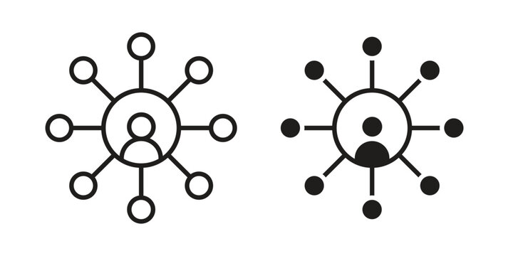 Affiliate marketing icons set in multiple style collection