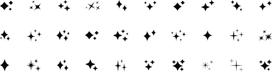  sparkle icon. Vector blink star for logo, sparkle clipart © MSTAMERA