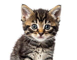 Adorable Baby Cat with Soft Gray Eyes