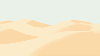 Desert landscape. Illustration of a desert landscape. Desert dunes. Vector illustration.