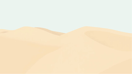 Desert landscape. Illustration of a desert landscape. Desert dunes. Vector illustration.