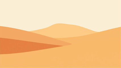 Desert landscape. Illustration of a desert landscape. Desert dunes. Vector illustration.