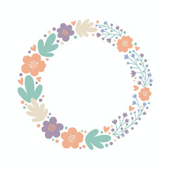 Soft boho flower heart perfect for romantic themes