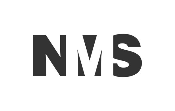 NMS logo design. Initial letter N M S bold font style for tech startups, consulting, corporate branding. Creative company name, headlines typography identity, trendy logotype.