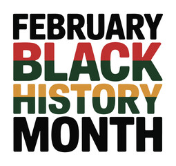 Black History Month Celebration with Red, Black, and Yellow Typography