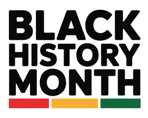 Black History Month Celebration with Red, Yellow, and Green Colors