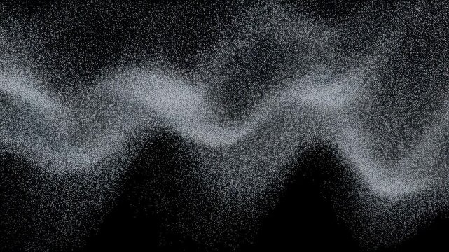 Dynamic waveform with evolving abstract patterns in motion over time