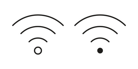 Signals icons set in multiple style collection