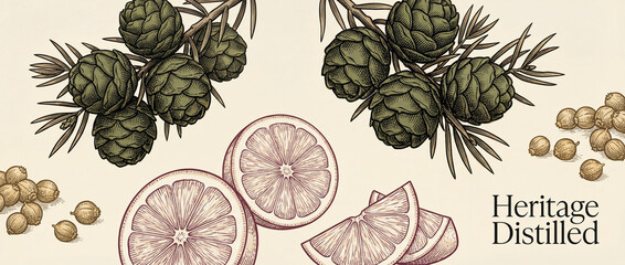 Engraved collection showcases premium herbs and citrus for a refreshing experience