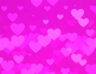Abstract hearts pattern on a gradient pink background