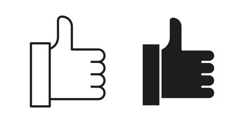 Obraz premium Thumb icons set in multiple style collection