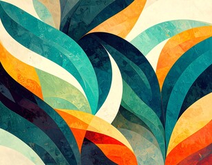 Abstract layered floral design