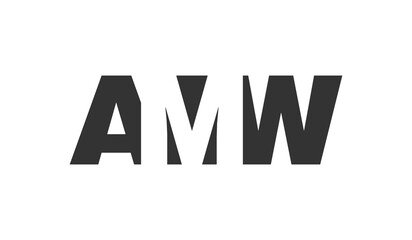 AMW logo design. Initial letter A M W bold font style for tech startups, consulting, corporate branding. Creative company name, headlines typography identity, trendy logotype. © Olena
