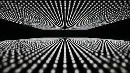 Abstract digital tunnel of glowing white particles creating an infinite perspective perfect for technology backgrounds data visualization futuristic concepts and virtual reality environments illustra. - Powered by Adobe
