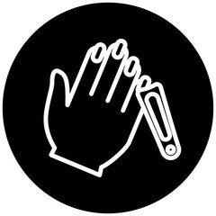 Obraz premium Manicure Icon Button, Mini Illustration Relate To Personal Care. Use For Modern Concept, Ui, Ux Web And App Development.