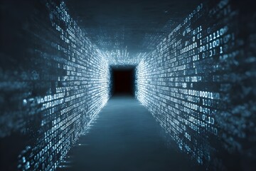 Virtual private network tunnel concept with encrypted data streams cybersecurity privacy digital protection
