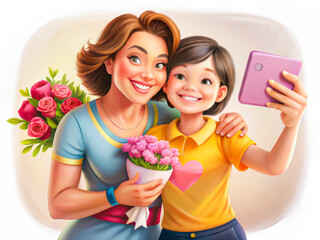 Heartwarming Moment of Family Connection and Sharing