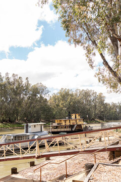 A steam boat at the port of Echuca