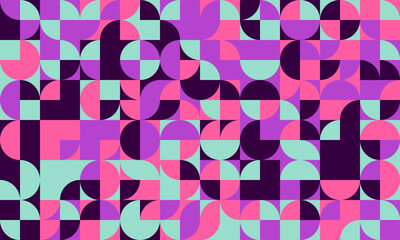 Minimal geometric design with abstract shapes and textured mosaic. Perfect for modern posters, textile prints, and seamless background patterns.