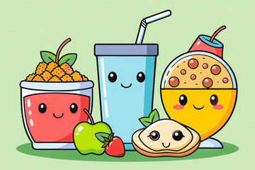 fruit juice and fruits