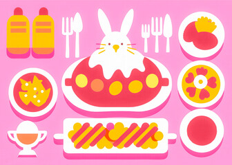 vector set of easter eggs