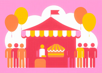 circus tent vector illustration