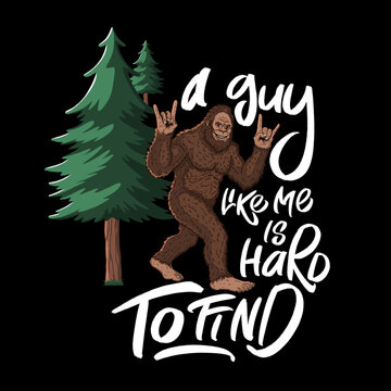 Sasquatch or Bigfoot Themed Design for T-Shirts or Posters