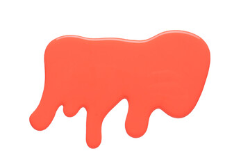 Spilled paint isolated on white background