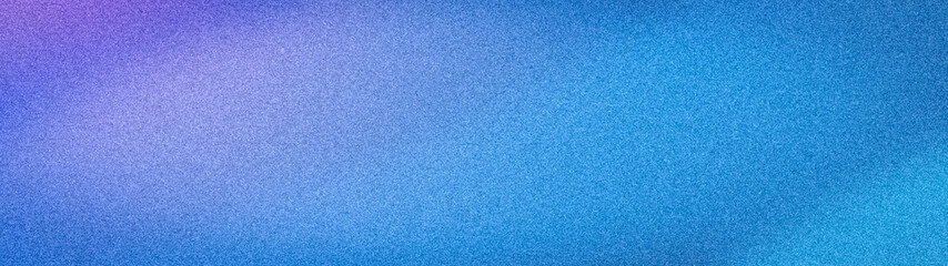 Obraz premium Abstract wide banner with a grainy texture and soft blue, azure, and light purple gradients. Peaceful 4K background for airy web designs and modern wallpapers