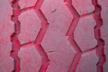 Textura de una forma de goma color rojo tipo llanta 