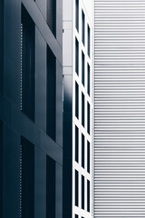 Abstract Modern Building Facade With Geometric Lines