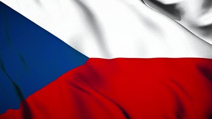 Czech Republic Flag Animation Close-up 4K