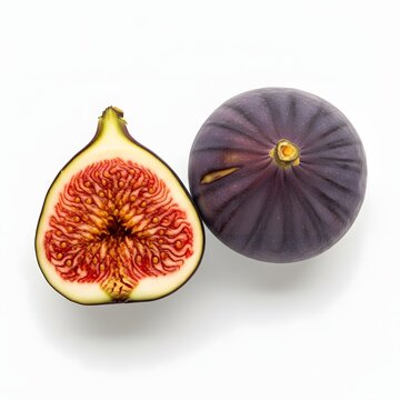 Higos frescos con un corte abierto que muestra un interior jugoso