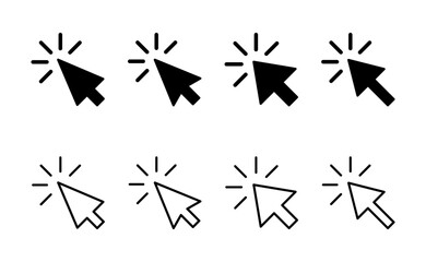 Fototapeta premium Click icon vector. pointer arrow sign and symbol. cursor icon